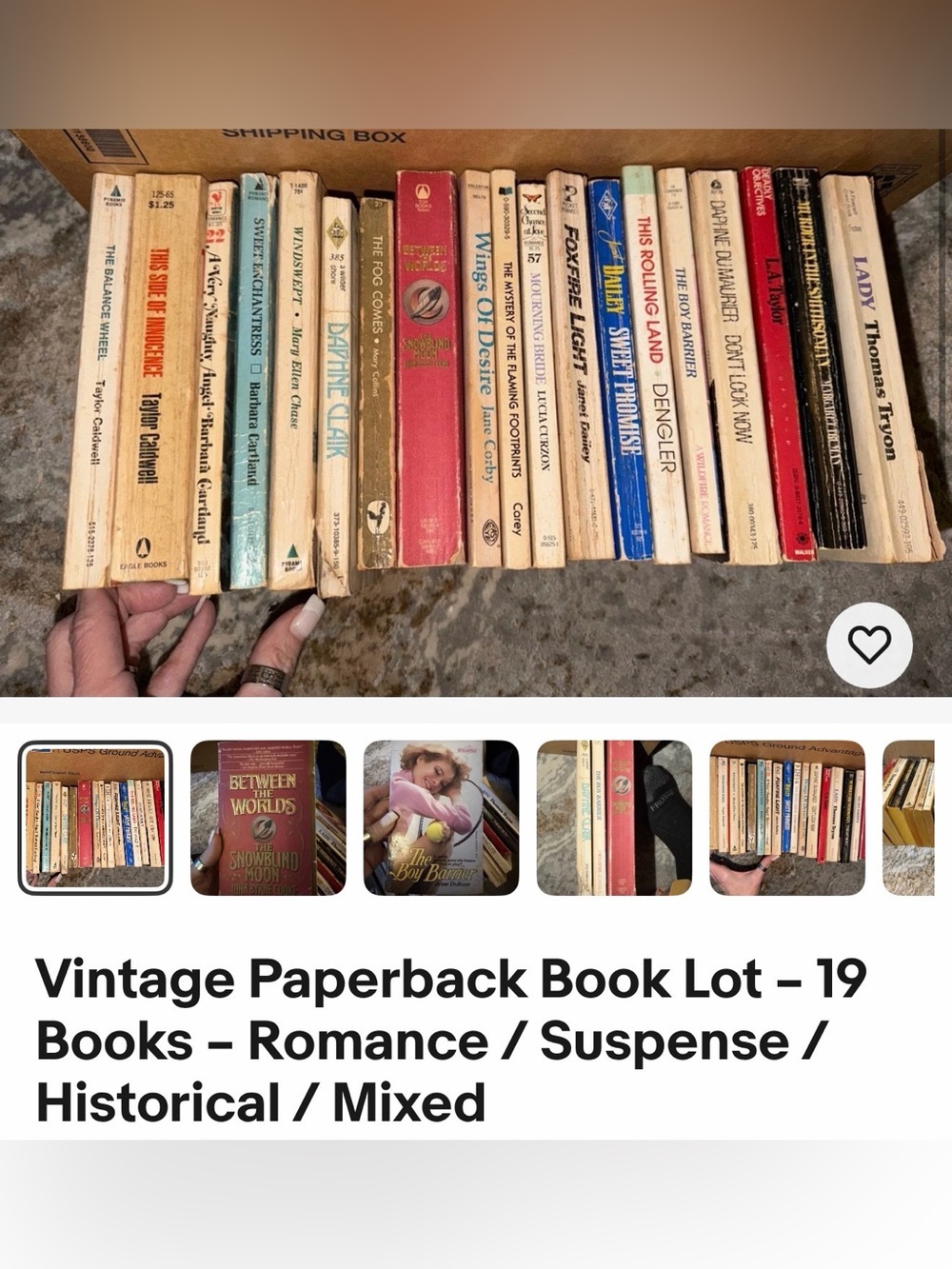 Vintage Paperback Book Lot - Assorted Beige, Cream, Red & Blue Spines
